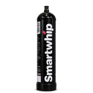 Smartwhip Silver Midnight 640g cream charger tank, black cylinder of food-grade nitrous oxide